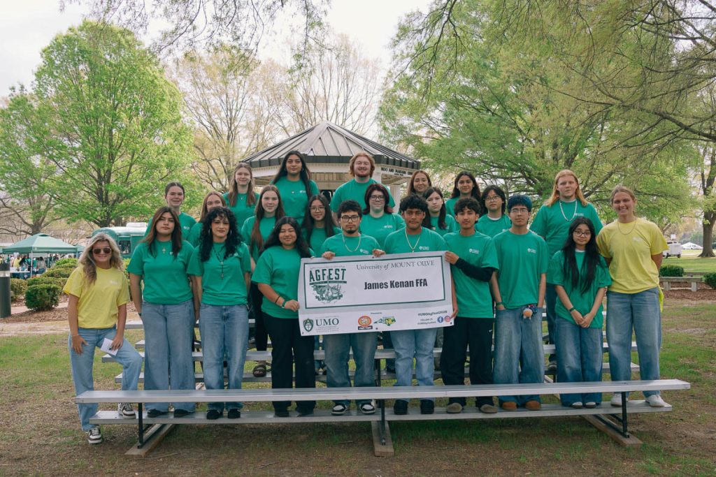 North Carolina students posing together for UMO AG Fest